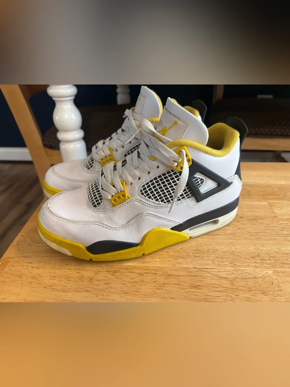 Jordan Men’s White and Yellow Low-Top Sneakers